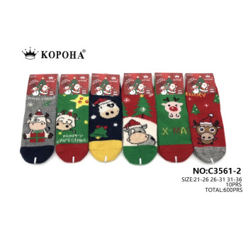 Дитячі новорічні теплі ангорові шкарпетки 26-31