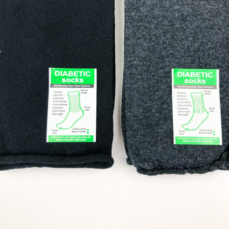 Високі чоловічі шкарпетки для діабетиків без гумки Marjinal Туреччина