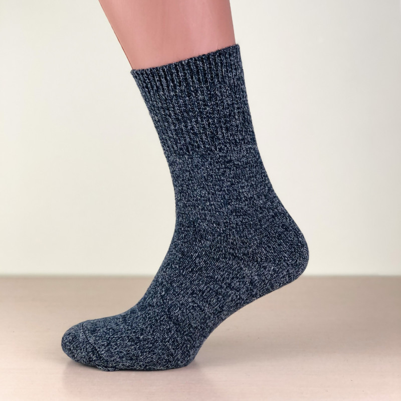 Чоловічі термошкарпетки з верблюжої вовни з ослабленою гумкою Корона меланж, 70% верблюжа вовна, розмір 42–48