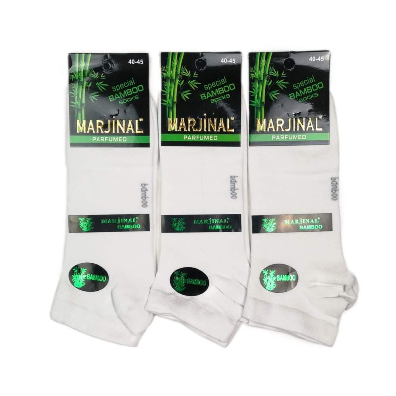 Чоловічі білі короткі бамбукові шкарпетки Marjinal Туреччина