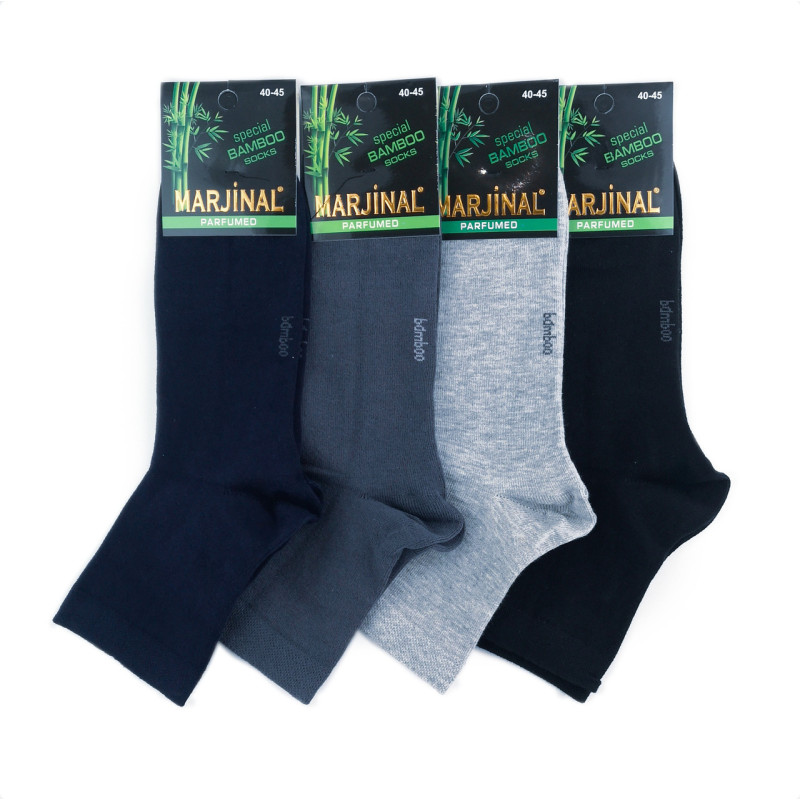 Чоловічі бамбукові ароматизовані шкарпетки середні Marjinal, 90% бамбук, подвійна п'ята, розмір 40–45, Туреччина