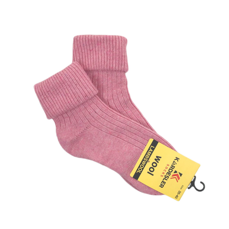 Жіночі шкарпетки з овечої вовни з відворотом Kardesler, 80% вовна, розмір 35–40, Туреччина