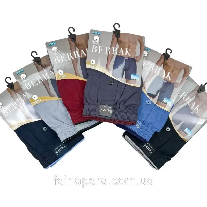 Чоловічі сімейні труси з турецької бавовни Berrak 4XL, Темно-сірий