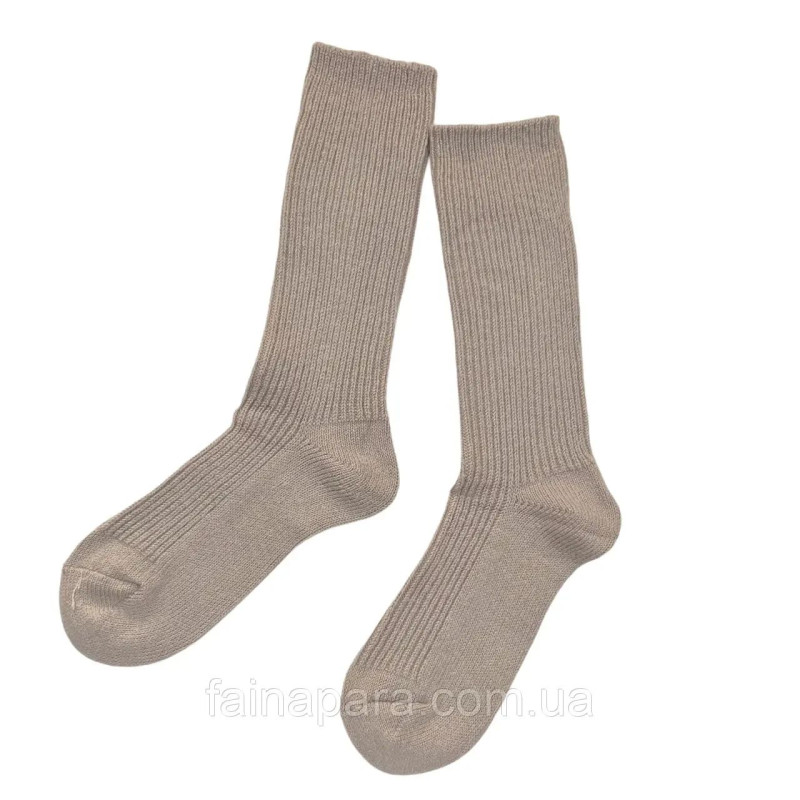 Жіночі кашемірові високі термошкарпетки ароматизовані Ластівка, 88% кашемір, сіро-коричневі, розмір 36–40, Китай
