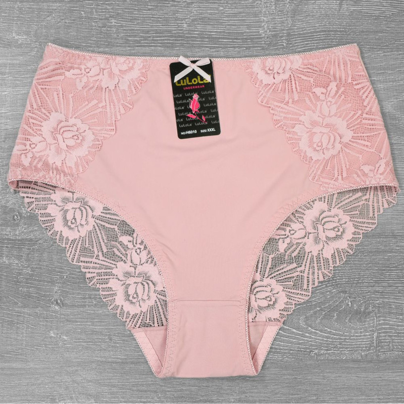Жіночі мереживні труси сліп з гладкого матеріалу LuLoLa (великі розміри) XL