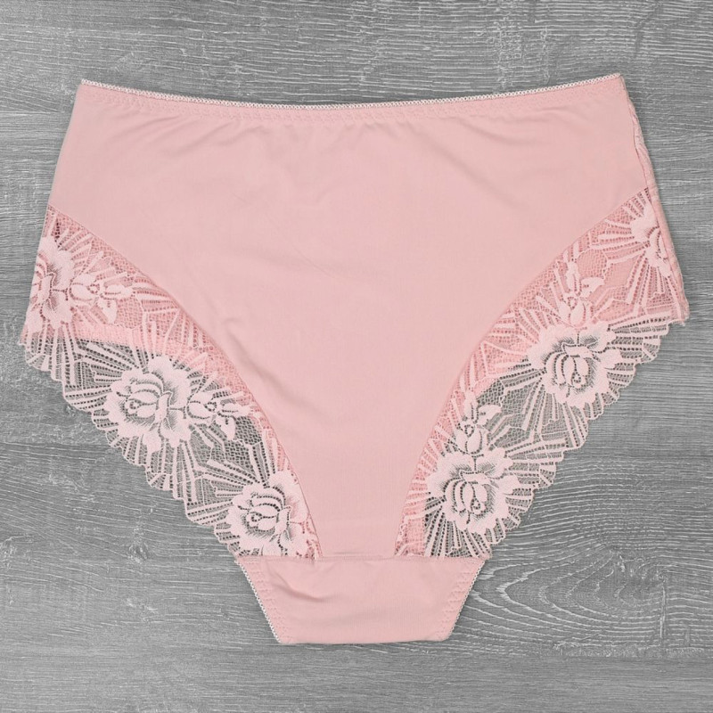 Жіночі мереживні труси сліп з гладкого матеріалу LuLoLa (великі розміри) XL
