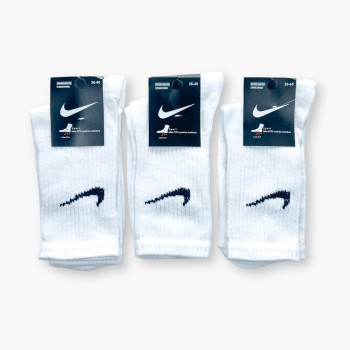 Високі білі бавовняні шкарпетки Nike зі спортивною гумкою в рубчик паковання 12 пар 40-45