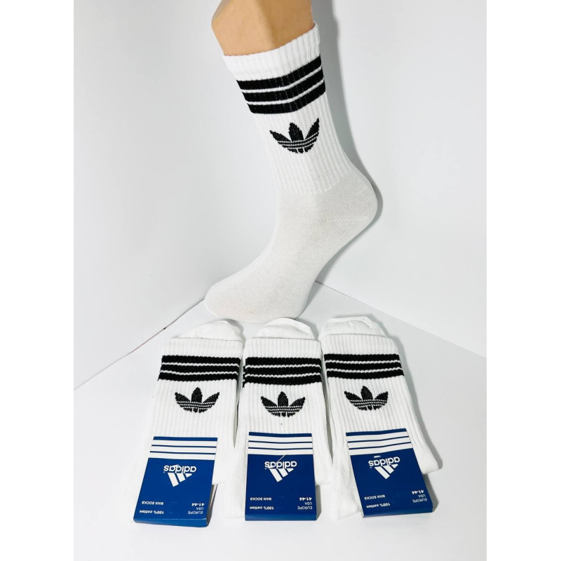Спортивні шкарпетки високі білі Ads 41-44