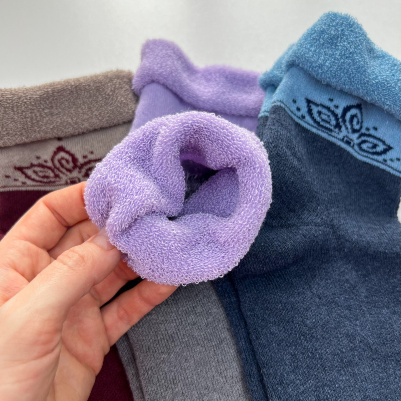 Набір жіночих махрових шкарпеток з ослабленою резинкою 3 пари Krokus