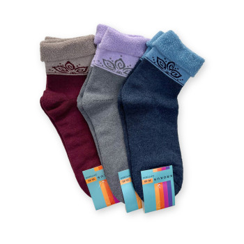 Набір жіночих махрових шкарпеток з ослабленою резинкою 3 пари Krokus