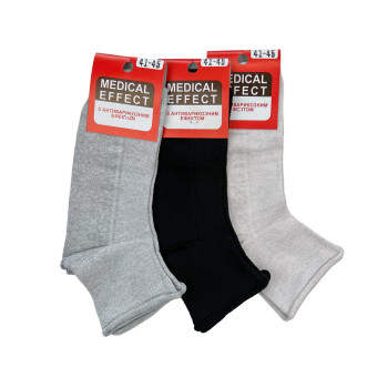 Медичні чоловічі шкарпетки без резинки з сіткою Medical Effect (світле асорті)