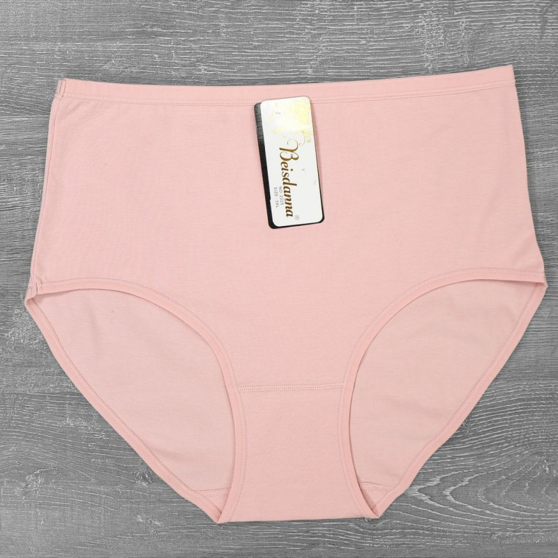 Бавовняні жіночі труси сліпи на високій посадці Beisdanna (великі розміри) 5XL, Сірий