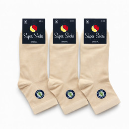 Чоловічі середні бамбукові шкарпетки бежеві Super Socks 39-42