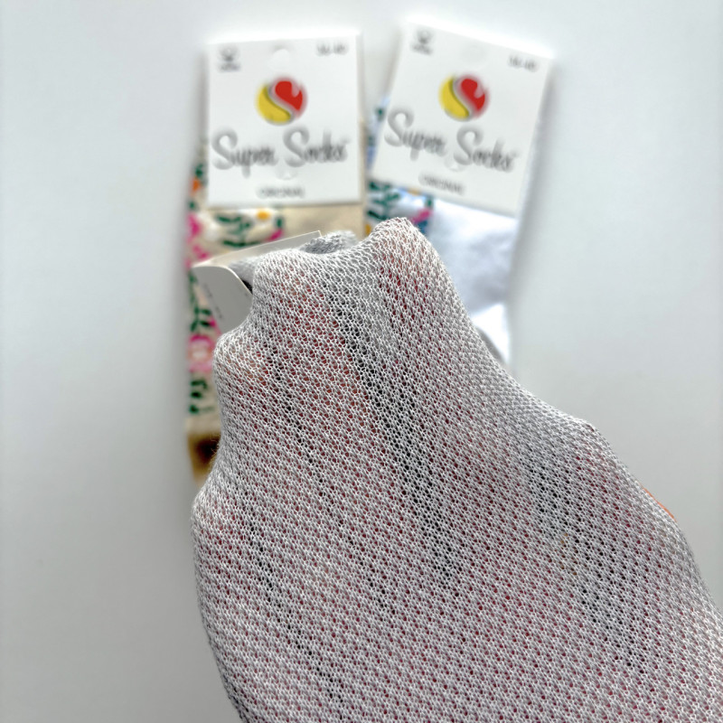 Набір коротких жіночих кольорових шкарпеток з сіточкою 3 пари Super Socks