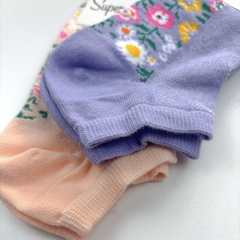 Набір коротких жіночих кольорових шкарпеток з сіточкою 4 пари Super Socks