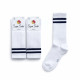 Набір високих білих шкарпеток зі смужками на резинці 3 пари Super Socks