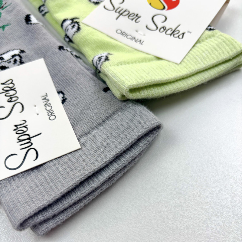 Набір укорочених жіночих шкарпеток з пандами 3 пари Super Socks