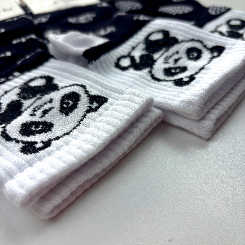 Набір жіночих шкарпеток «Панди» зі спортивною резинкою середньої висоти 3 пари Super Socks