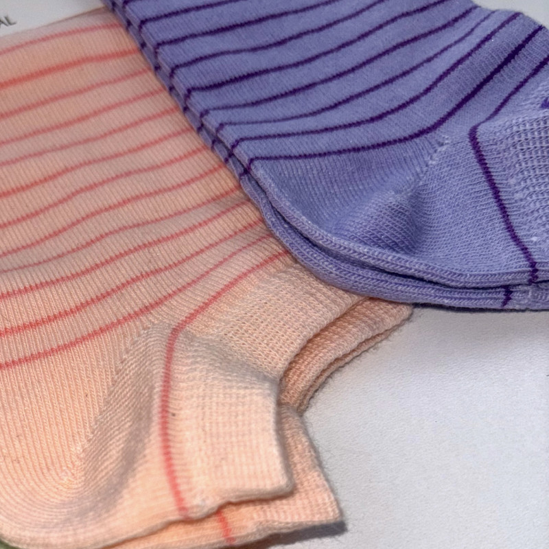 Набір коротких жіночих кольорових шкарпеток у смужку 3 пари Super Socks