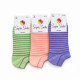 Набір коротких жіночих кольорових шкарпеток у смужку 3 пари Super Socks