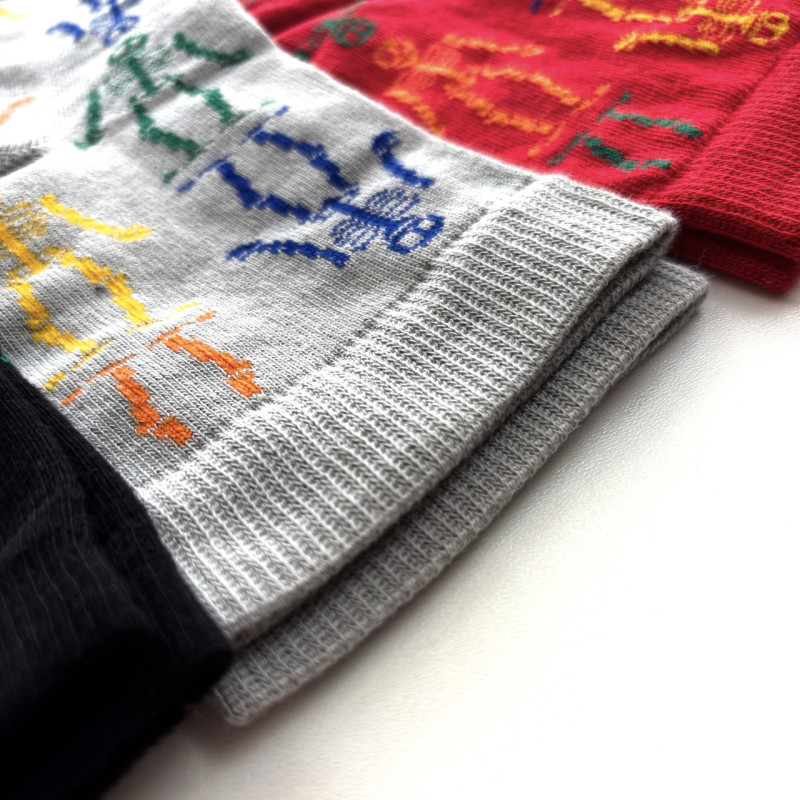 Набір яскравих бавовняних шкарпеток «Скелети» 3 пари Super Socks 42-44