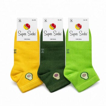 Набір яскравих шкарпеток «Авокадо» 3 пари Super Socks