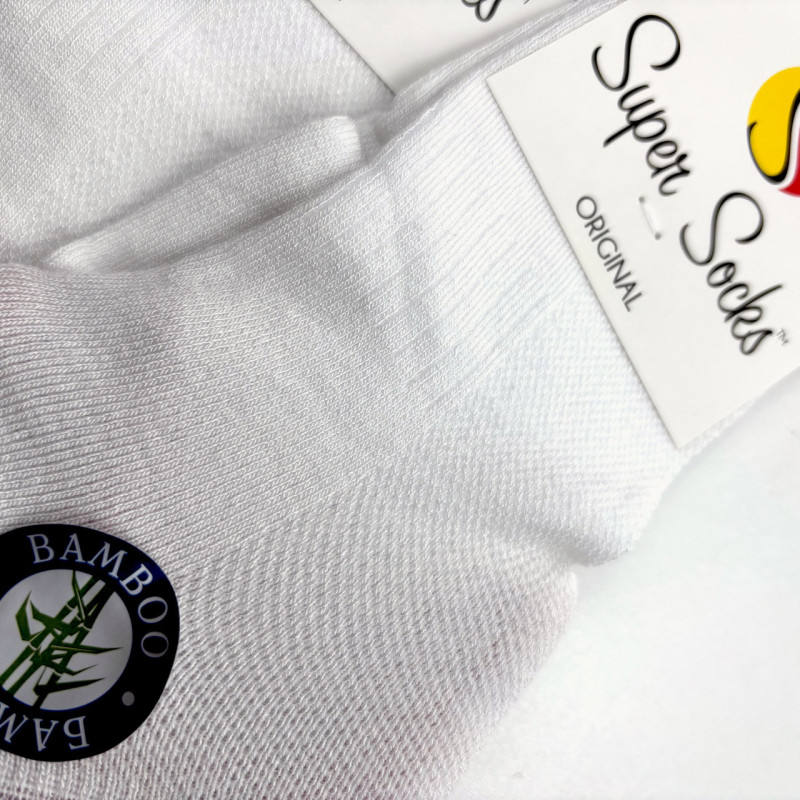 Жіночі білі короткі бамбукові шкарпетки з сіткою Super Socks