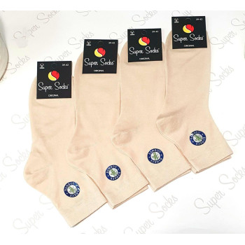 Чоловічі середні бамбукові шкарпетки бежеві Super Socks 42-44