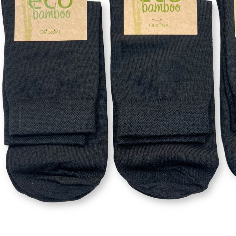Чоловічі середні шкарпетки бамбукова віскоза чорні Super Socks