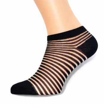 Жіночі короткі шкарпетки з капроновими прозорими вставками Super Socks