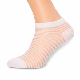 Жіночі короткі шкарпетки з капроновими прозорими вставками Super Socks