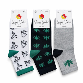 Набір бавовняних шкарпеток з малюнком 3 пари Super Socks