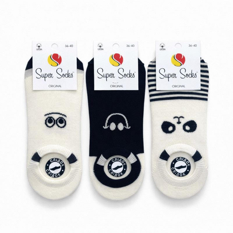 Набір жіночих бавовняних слідів 3 пари Super Socks