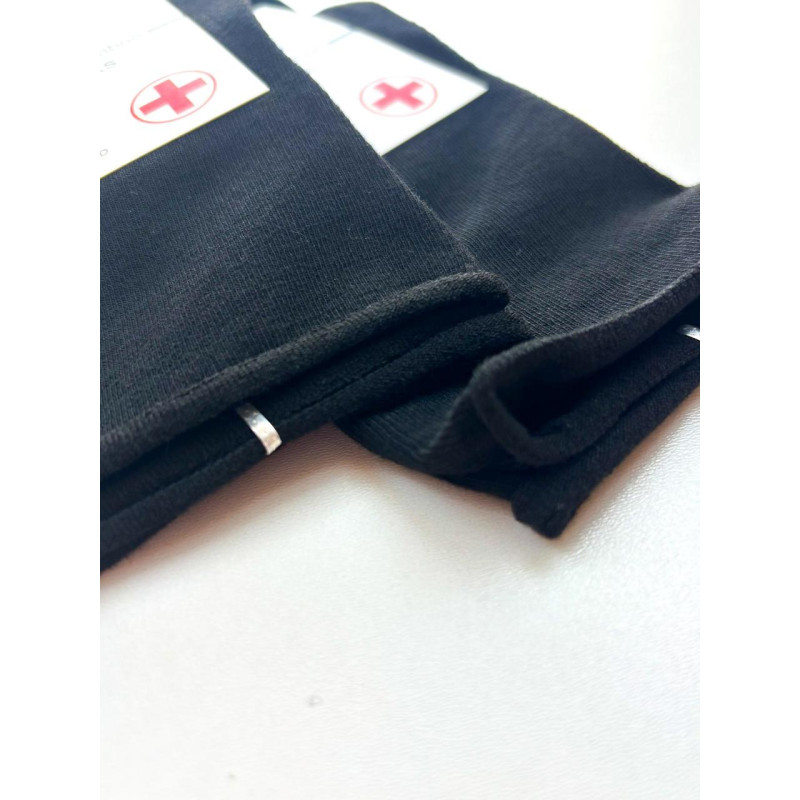 Чоловічі бамбукові медичні шкарпетки без резинки чорні Корона