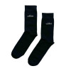 Чоловічі бавовняні демісезонні шкарпетки високі Корона 12 пар (чорні) 42-45