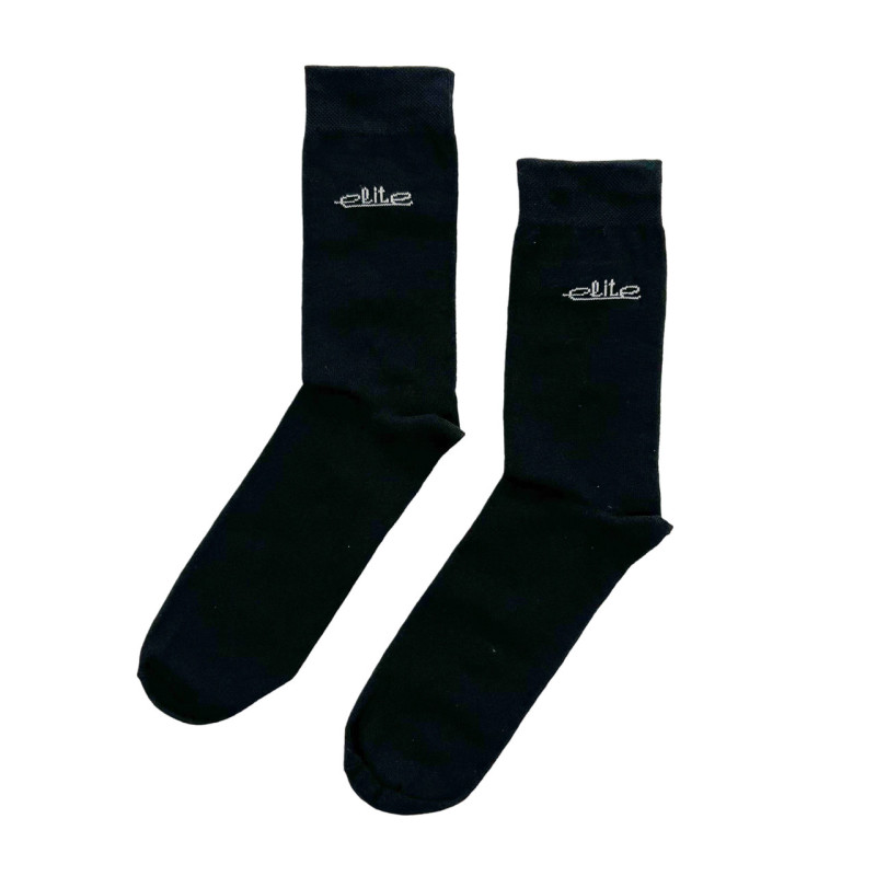 Чоловічі бавовняні демісезонні шкарпетки високі Корона 12 пар (чорні) 42-45