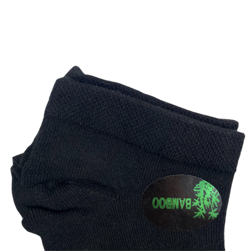 Чоловічі короткі бамбукові шкарпетки чорні Marjinal