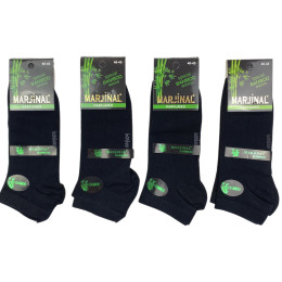 Чоловічі короткі бамбукові шкарпетки чорні Marjinal