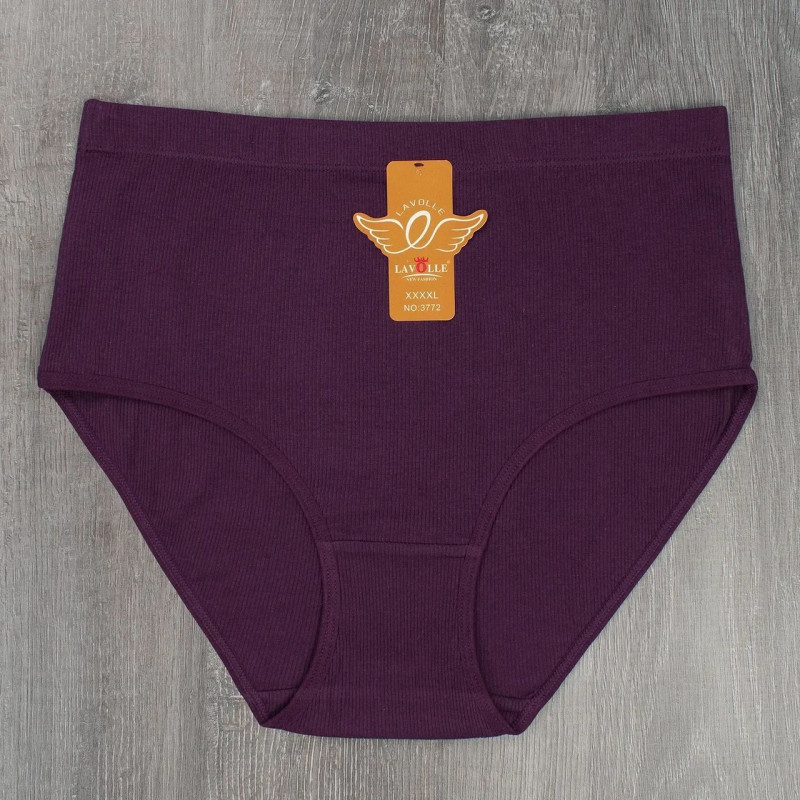 Бавовняні жіночі трусики в рубчик Lavolle 5XL