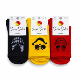 Набір яскравих шкарпеток смайли Super Socks 36-40