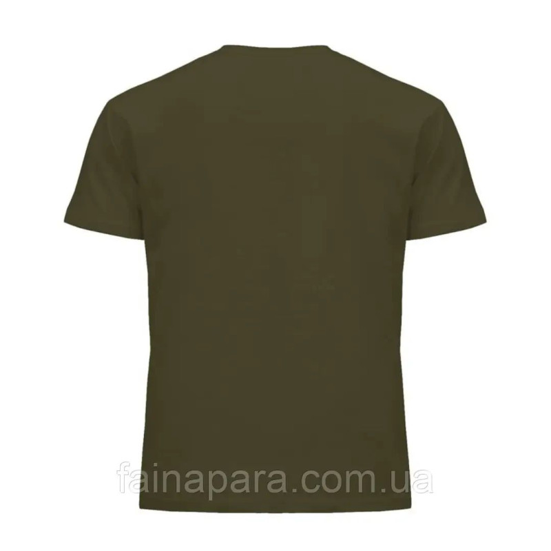 Чоловіча бавовняна футболка кольору хакі (оливковий) 58 4XL-5XL