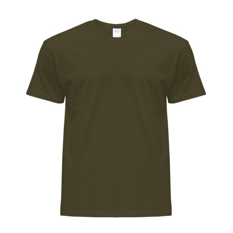 Чоловіча бавовняна футболка кольору хакі (оливковий) 58 4XL-5XL