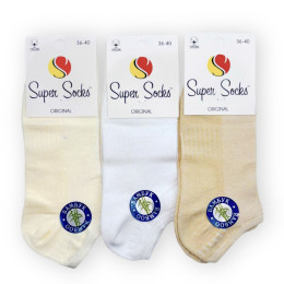 Жіночі короткі бамбукові шкарпетки в сітку Super Socks набір 3 пари
