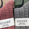 Теплі високі жіночі шкарпетки із вовни лами Корона (плетіння)