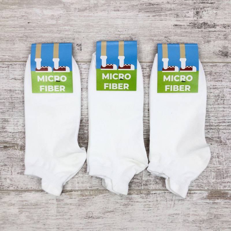 Жіночі короткі спортивні шкарпетки Micro Fiber (білий)