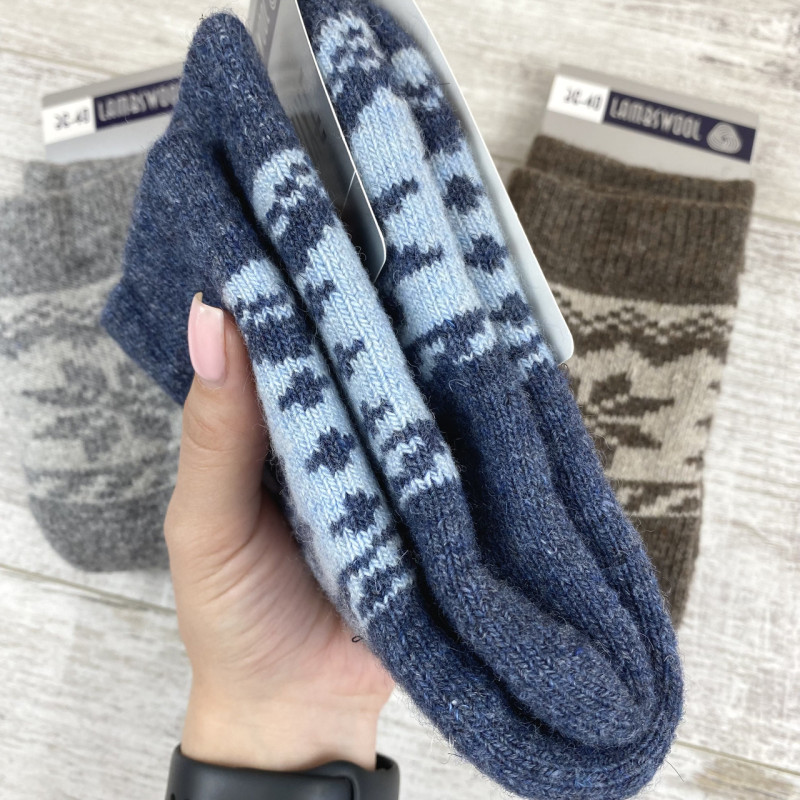 Жіночі вовняні махрові термо шкарпетки Luxe Style (сніжинка)